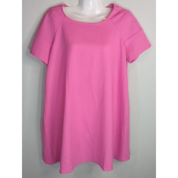 Hot & Delicious Tops - Hot & Delicious Pink Raglan Blouse Top Womens M Crew Neck Babydoll Barbie
